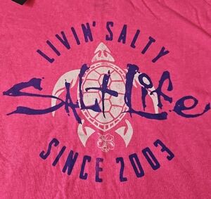 Salt Life Pink Tee with Purple Graphic